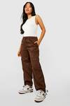 Petite Woven Drawstring Waist Pocket Cargo Jogger