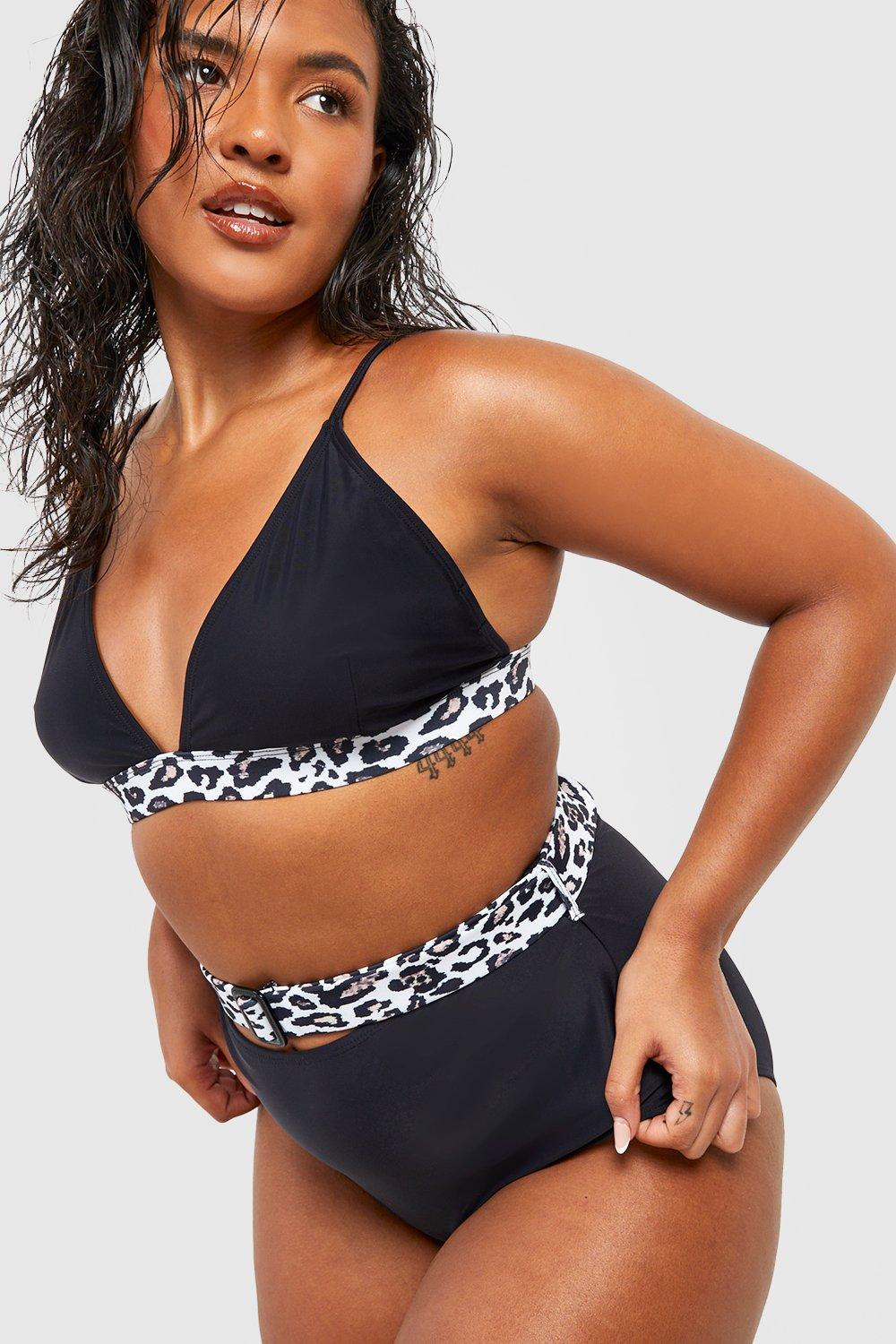 High waisted cheap tummy control bikini