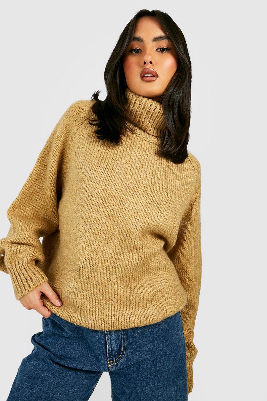 Camel Soft Knit Turtleneck Sweater image number 1