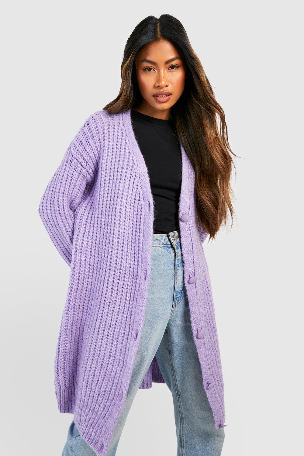 Lilac chunky clearance cardigan