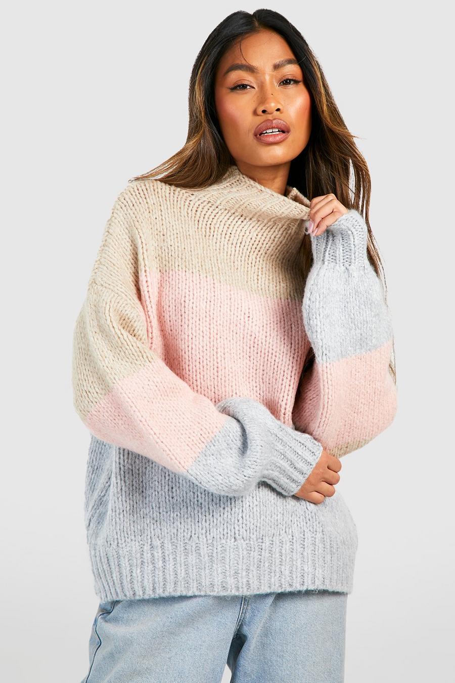 Multi Stripeâ Color Block Knitted Sweater