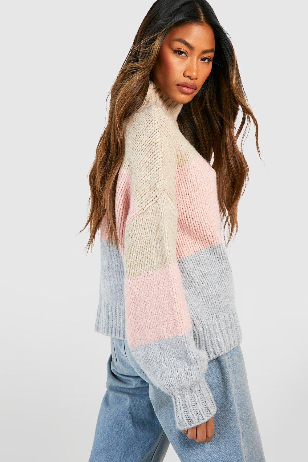 Pastel colour block jumper best sale