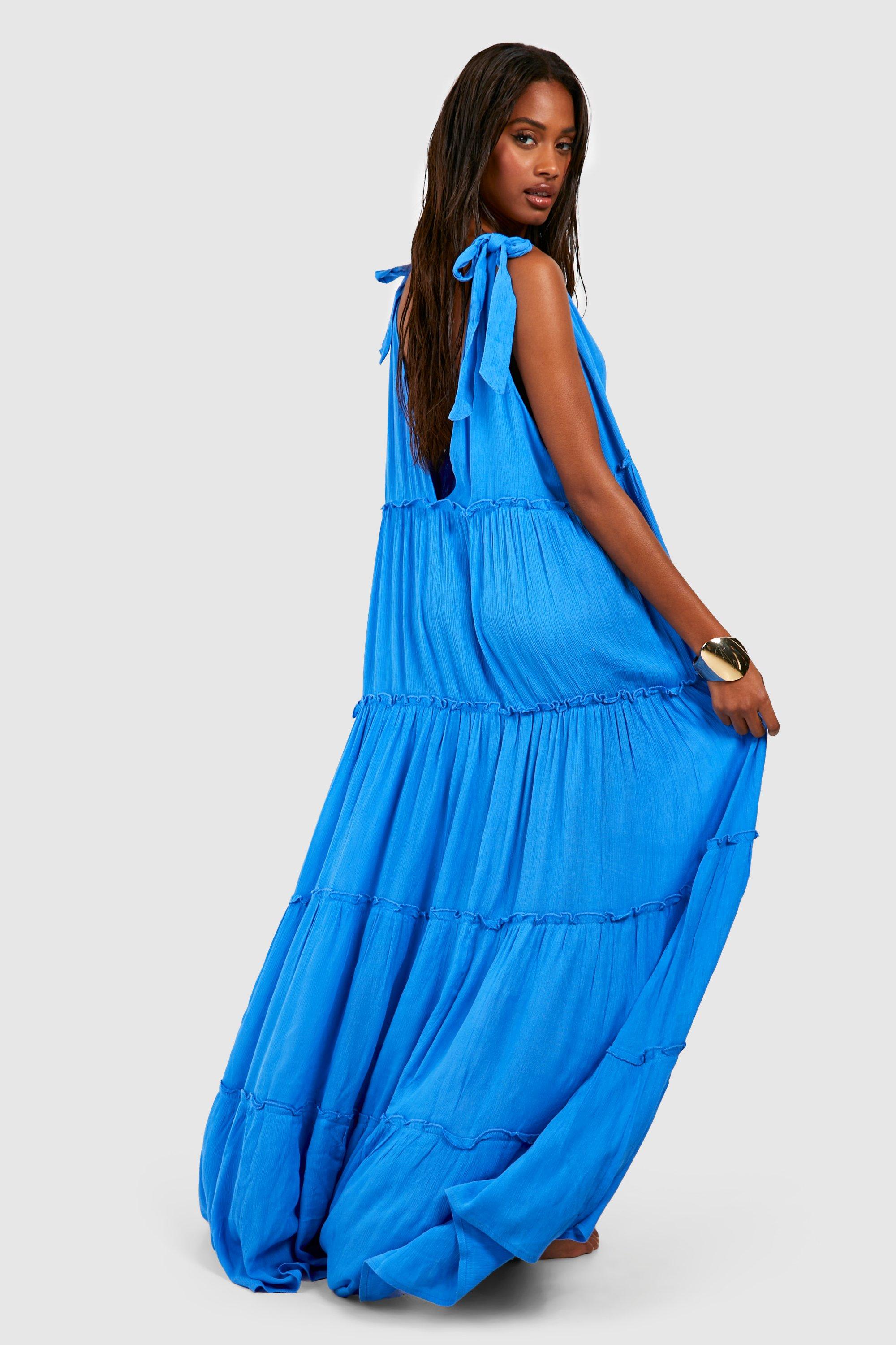 Blue beach maxi clearance dress