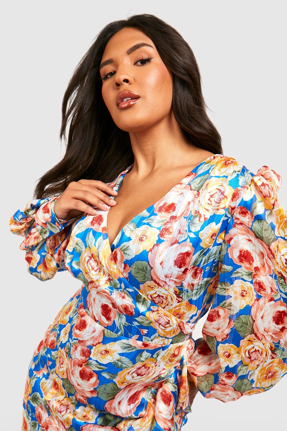 Boohoo maxi best sale wrap dress