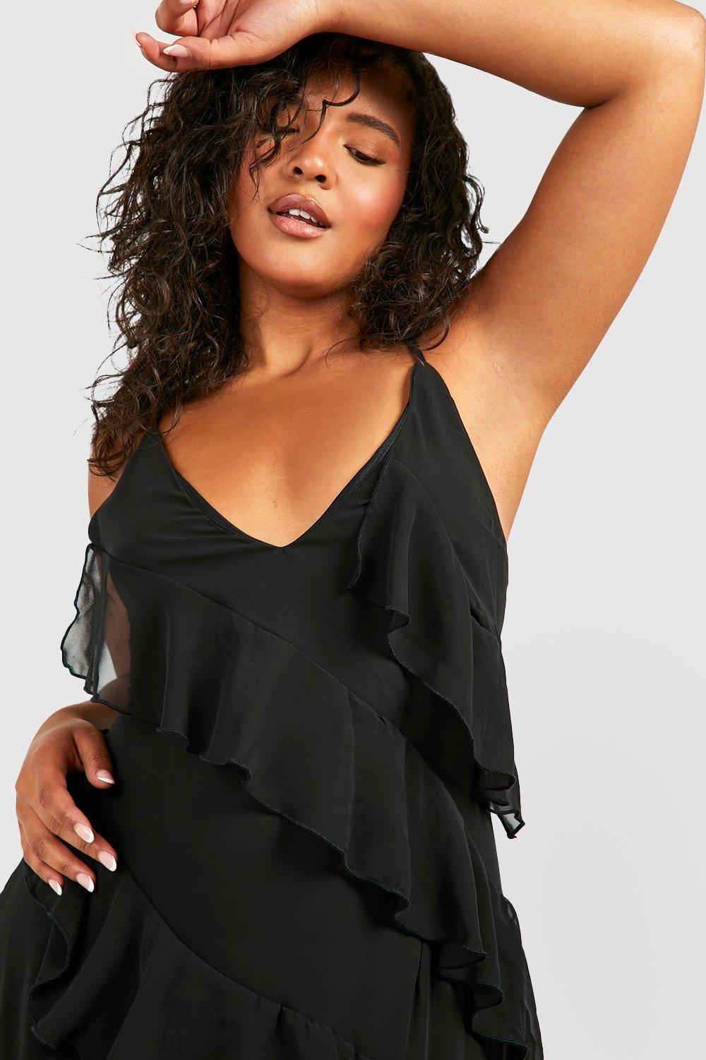 Plus Ruffle Strappy Maxi Dress boohoo NZ