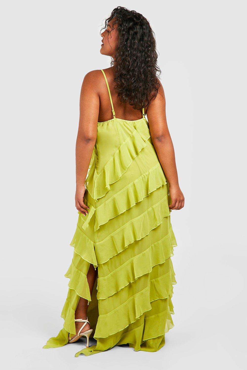 Ruffle maxi shop dress plus size