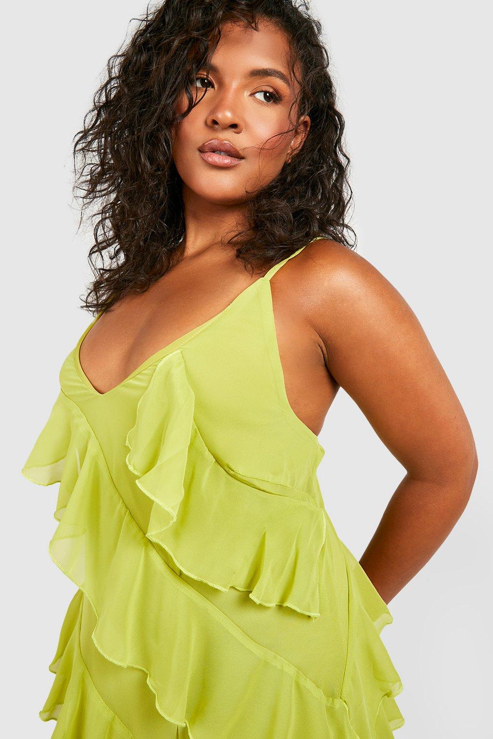 Boohoo hotsell frill dress