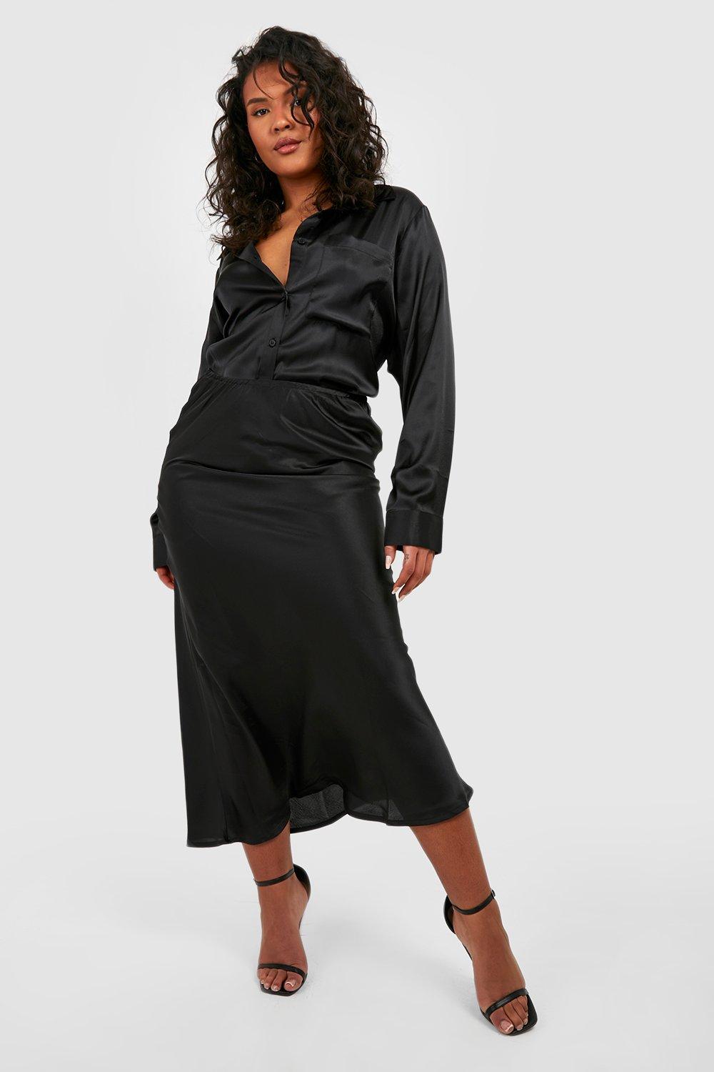 Satin midi on sale skirt size 4