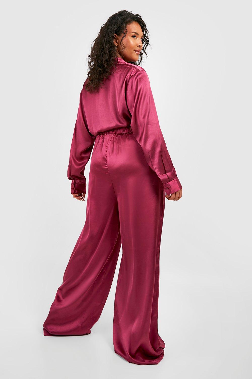 Boohoo on sale satin trousers