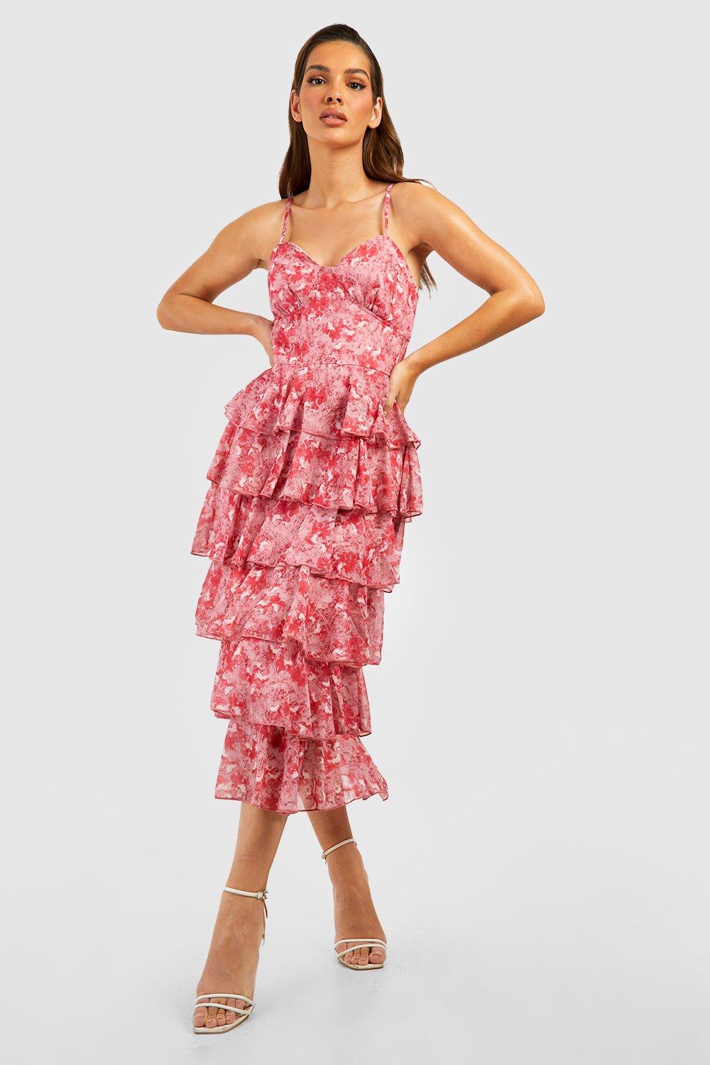 Boohoo chiffon dress sale