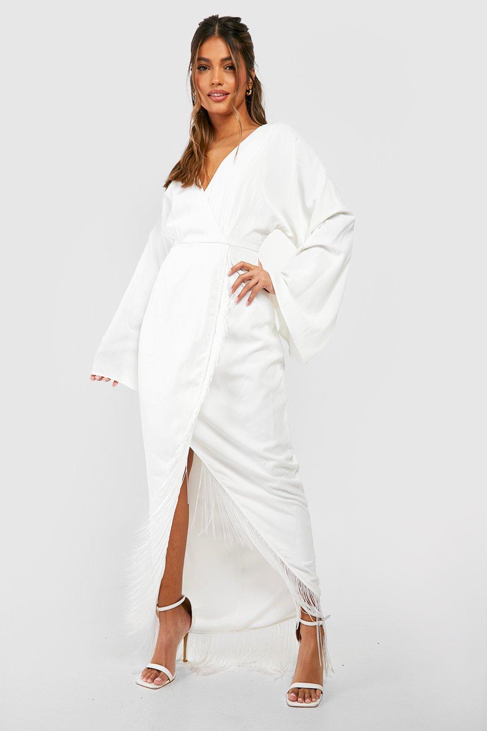 Maxi wrap 2025 dress white