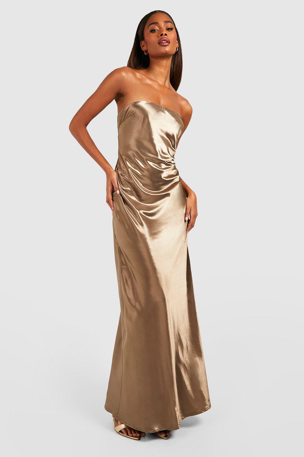 Boohoo bandeau maxi clearance dress