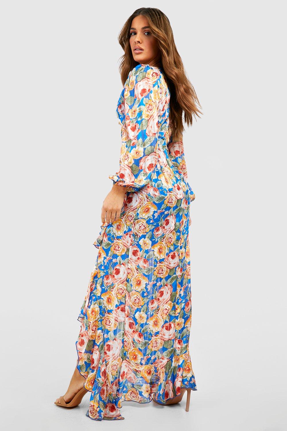 Long sleeve floral maxi hotsell summer dresses