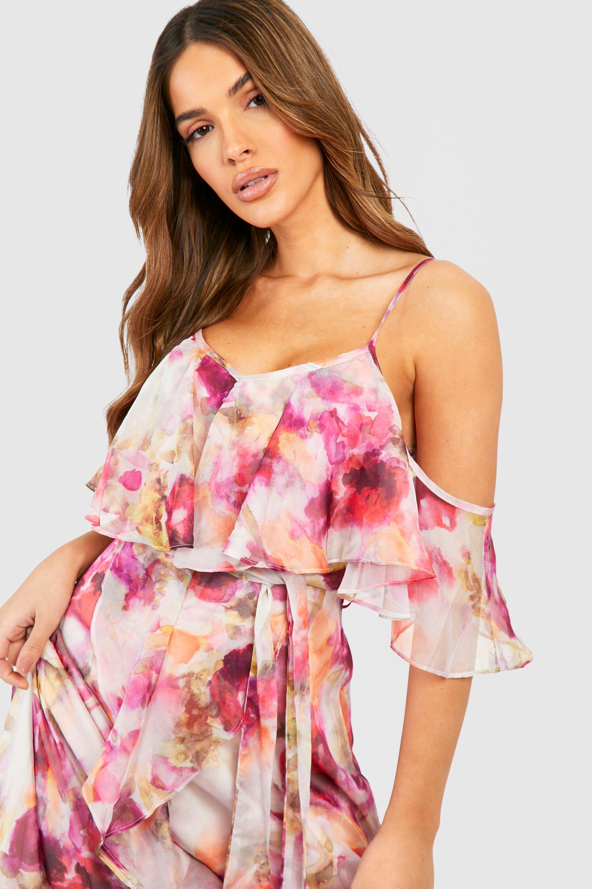 Boohoo maxi floral outlet dress