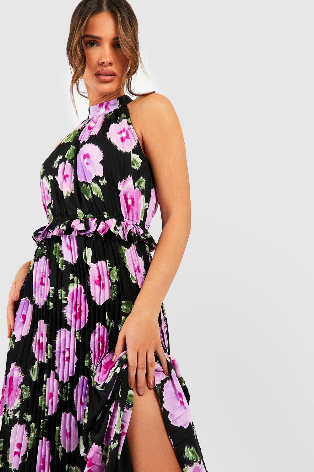 Boohoo floral maxi on sale dress