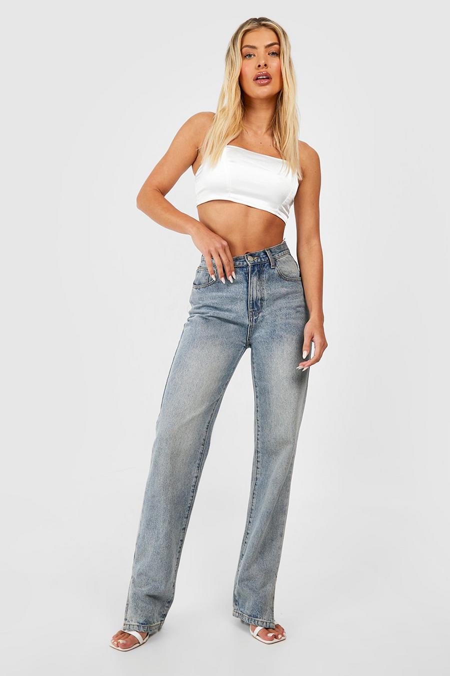 Crop top in raso, White image number 1