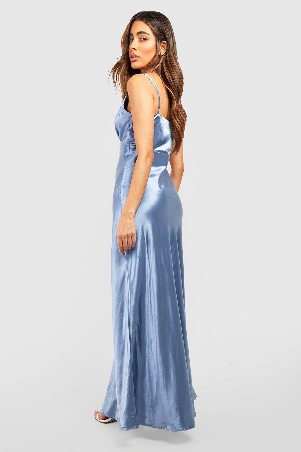 Boohoo blue bridesmaid dress hotsell