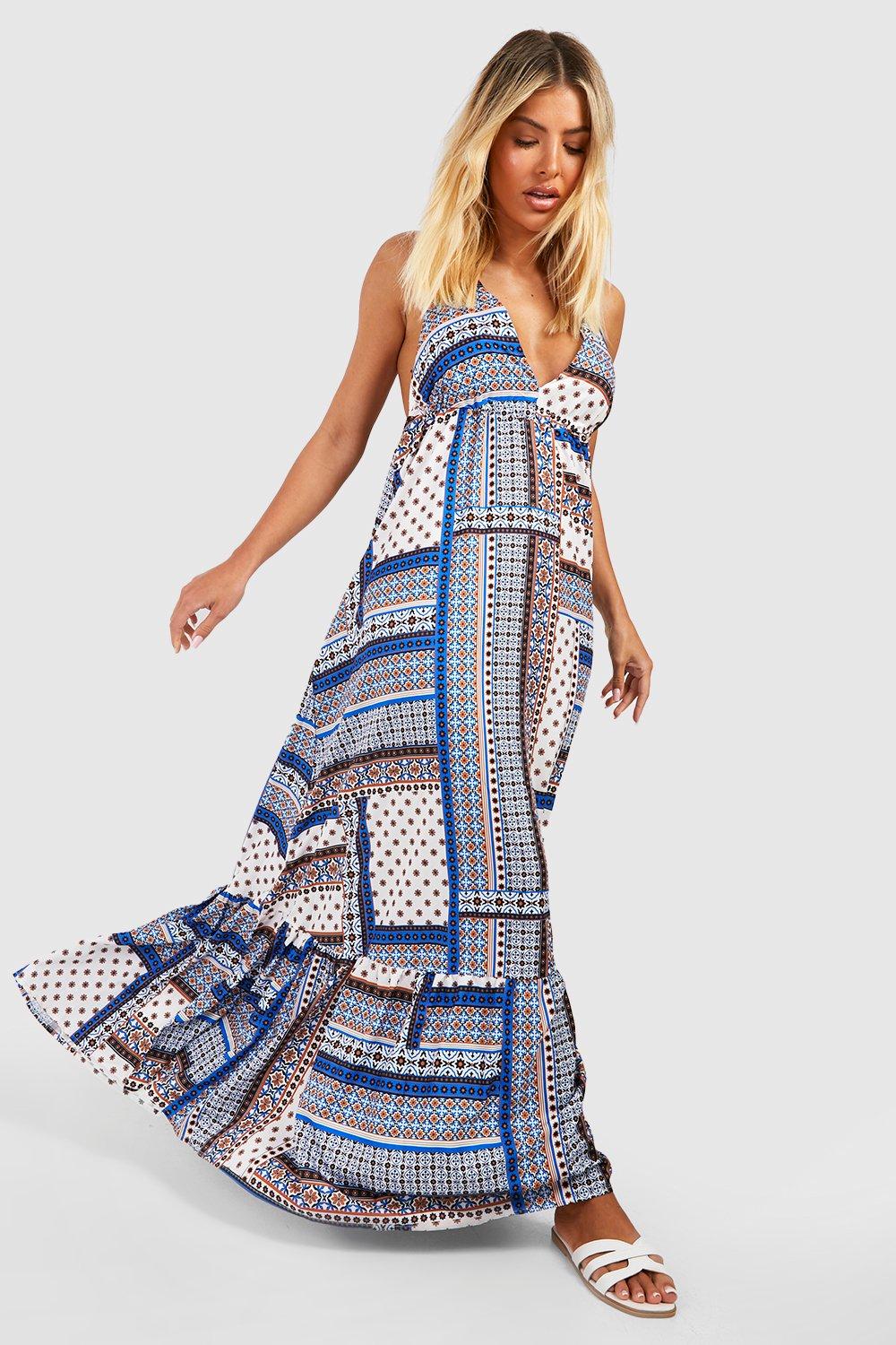 Boohoo paisley maxi outlet dress