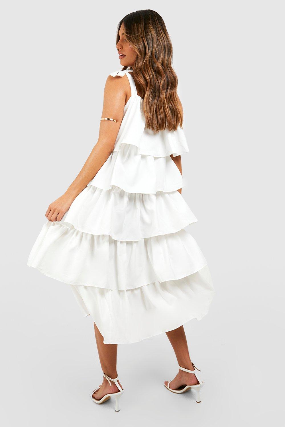 Ruffle Tiered Midi Dress