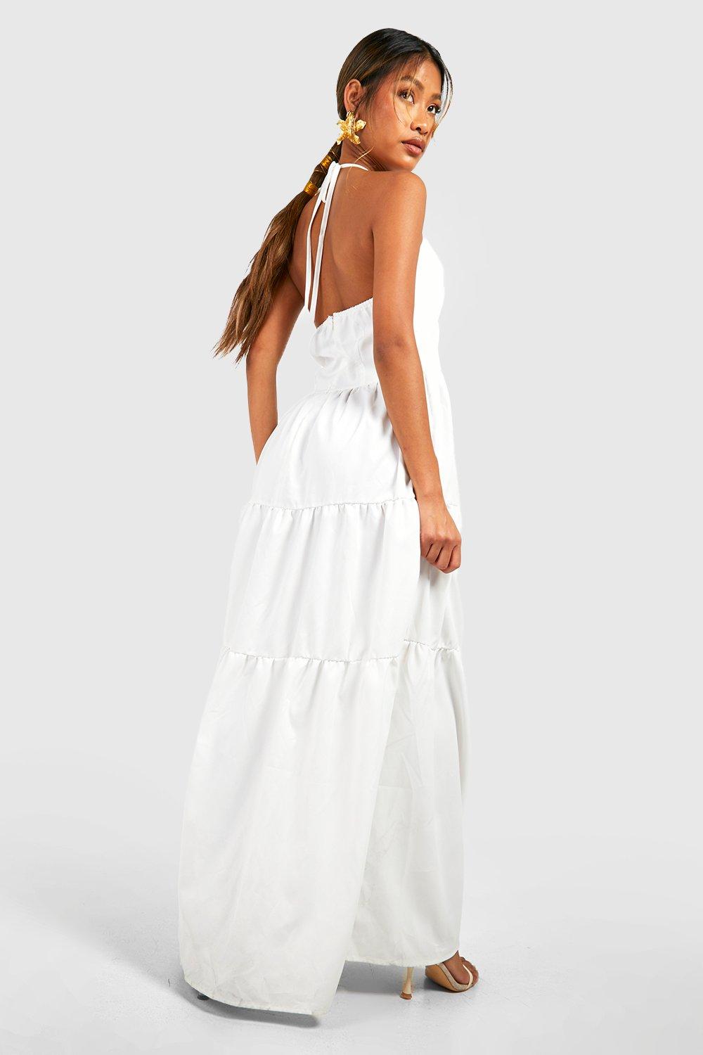 Tiered halter dress hotsell
