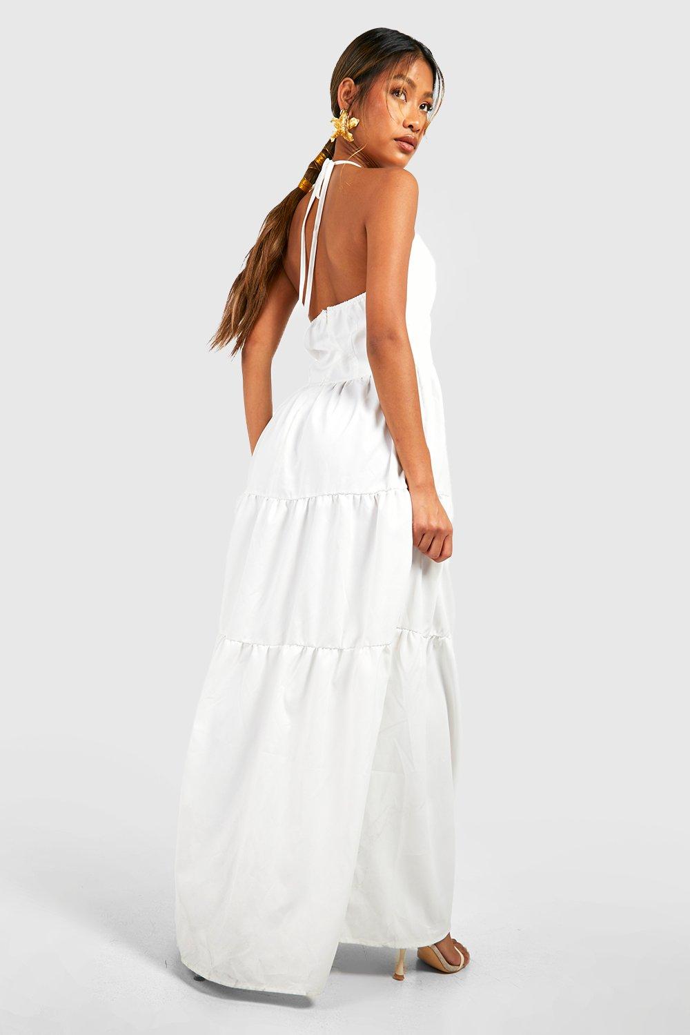 Boohoo halter clearance dress