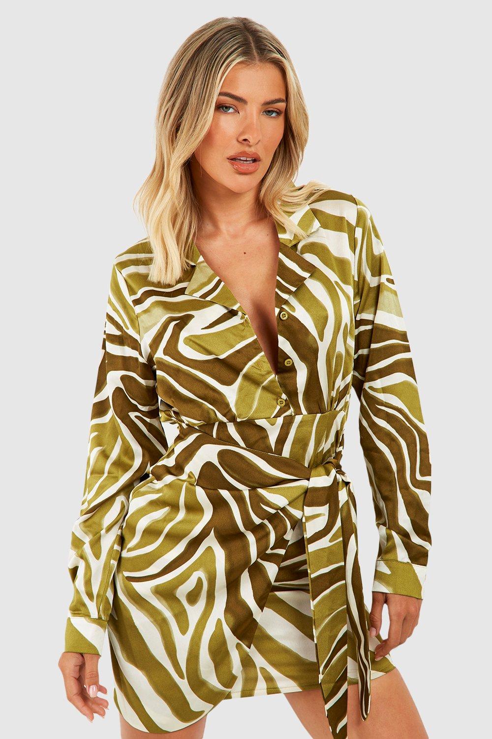 Boohoo animal print on sale shirt