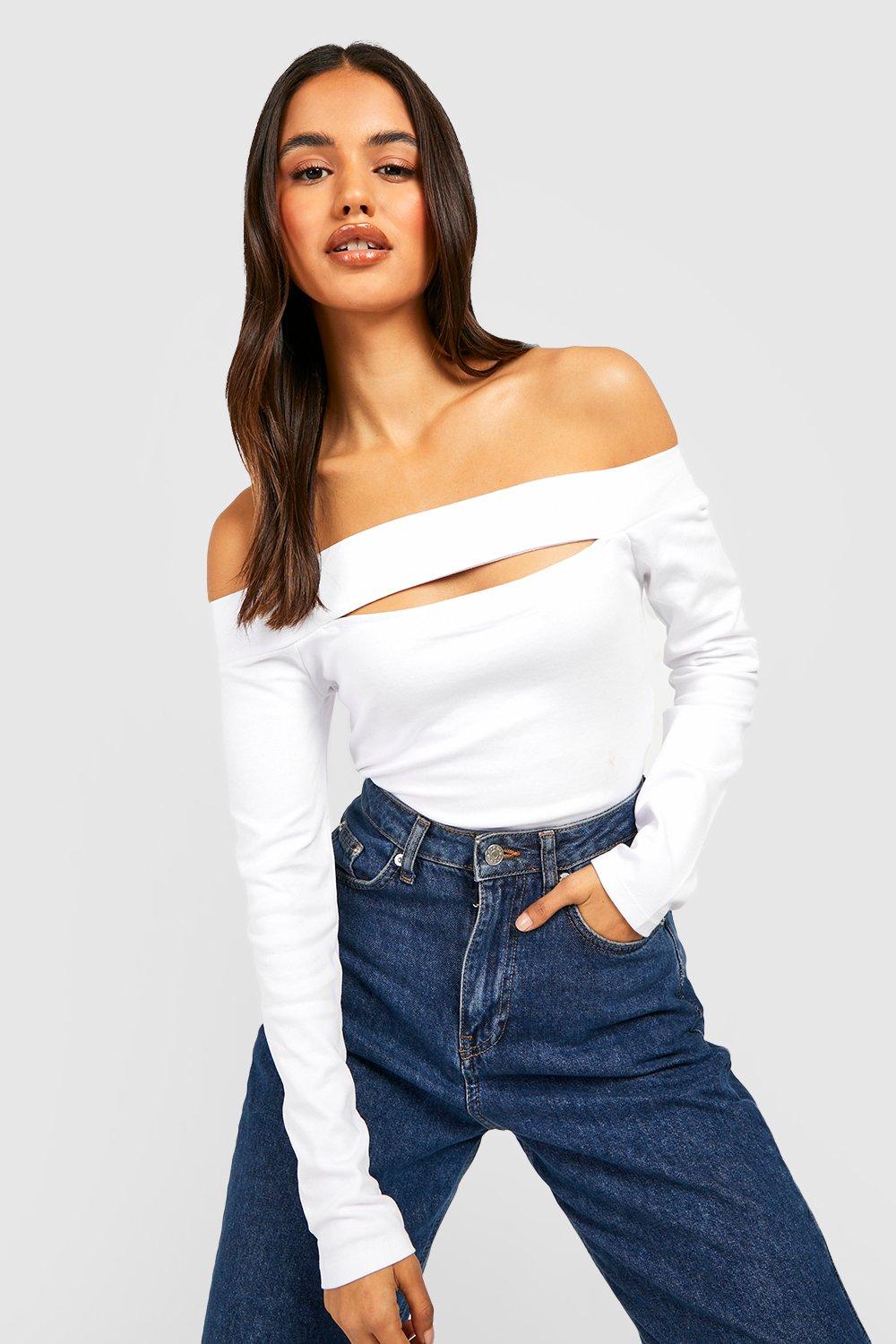 White bardot outlet blouse