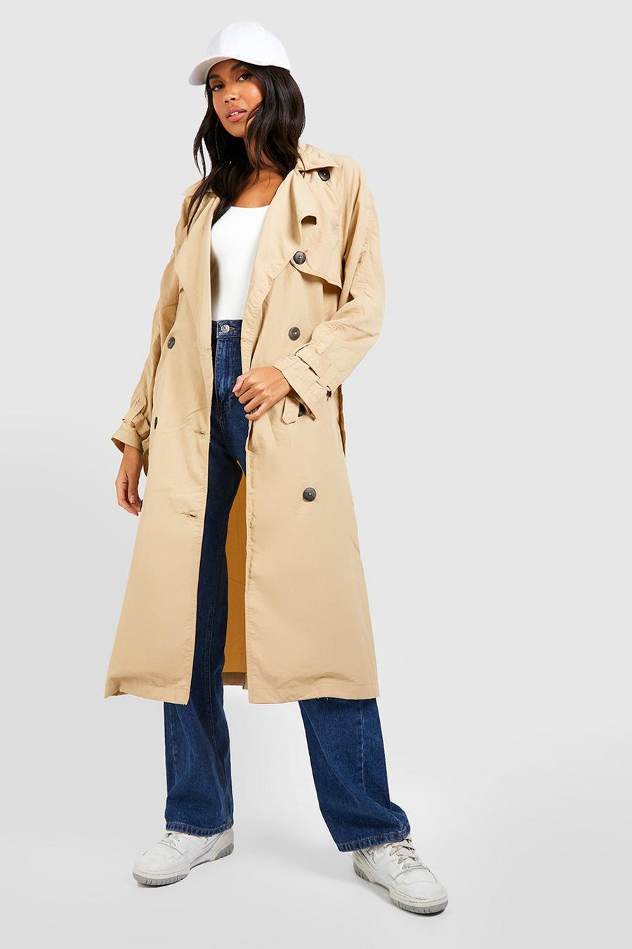 Tan Belted Trench Coat image number 1