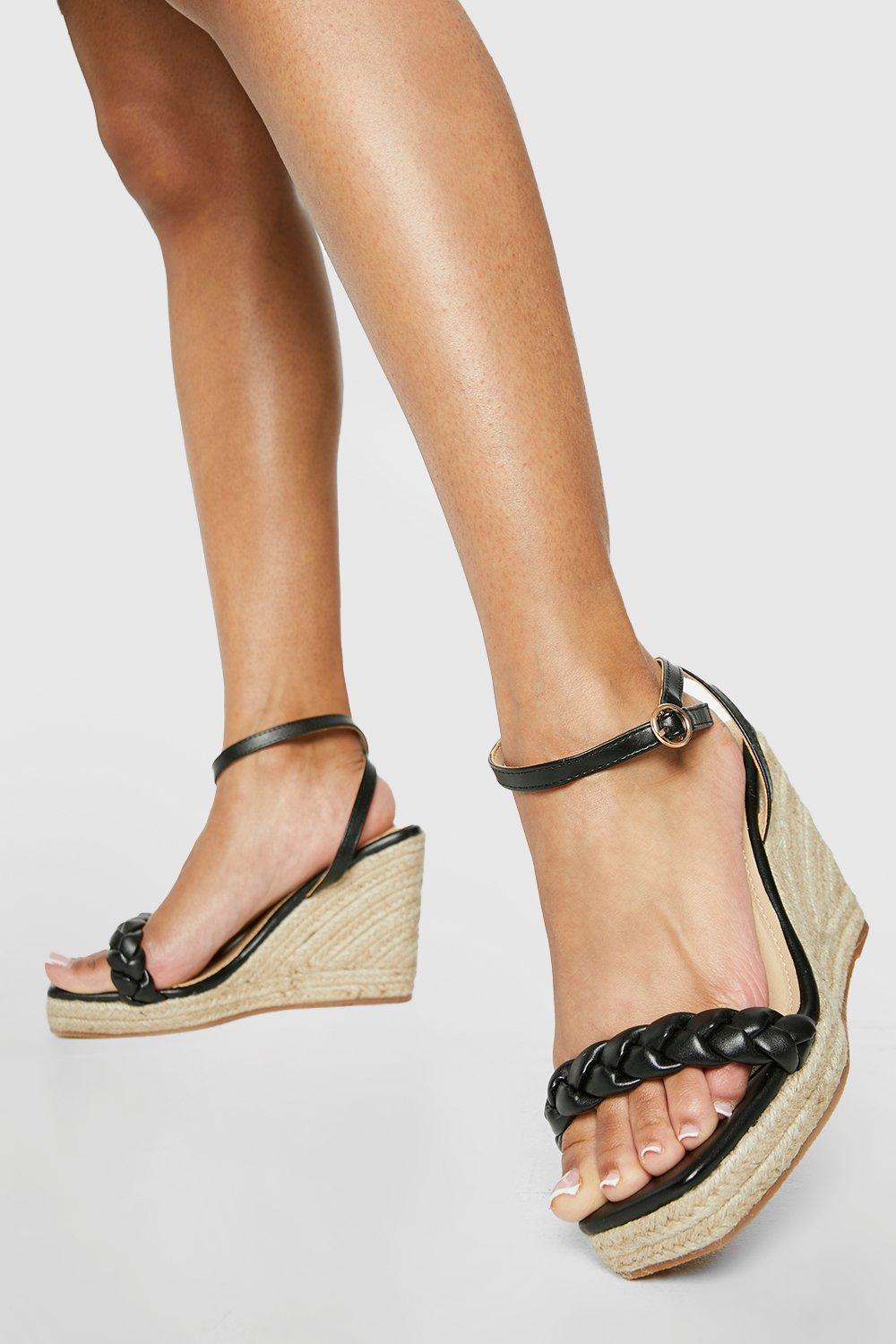 Boohoo ladies wedge store sandals