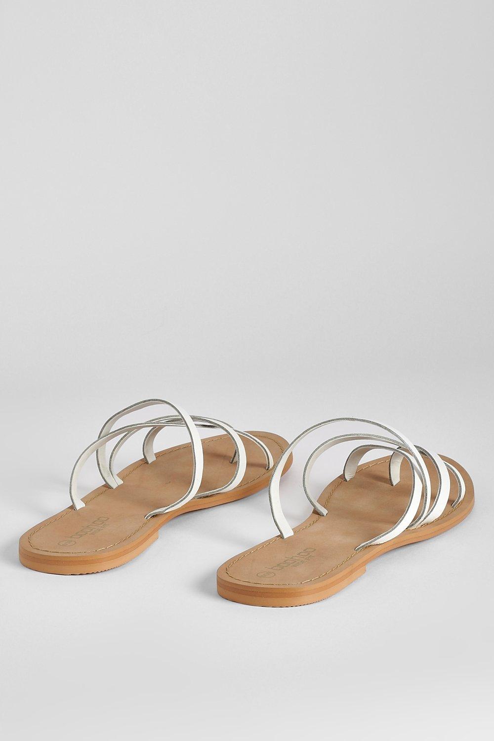 Leather on sale crossover sandals