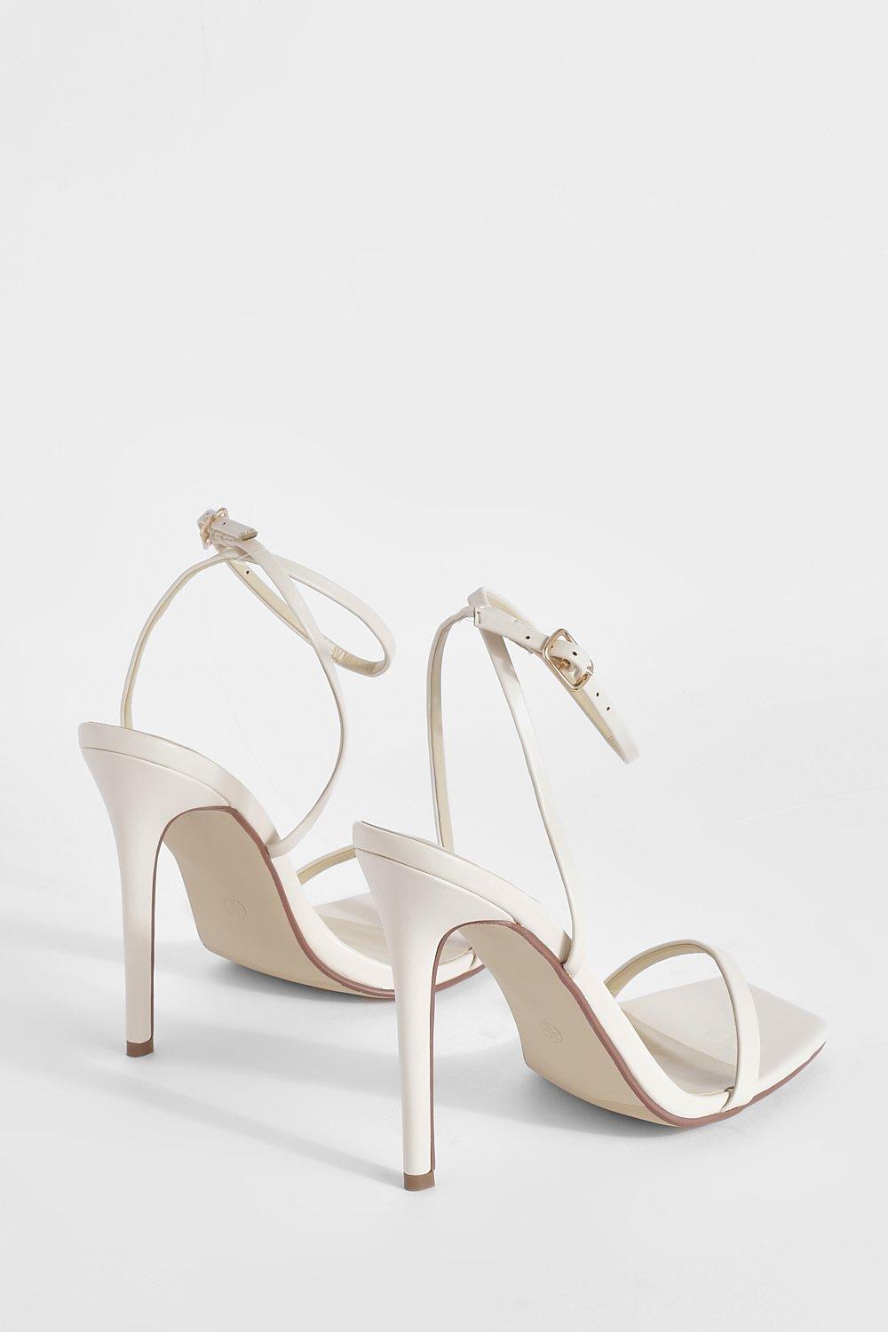 Wide Width Barely There Stiletto Heels