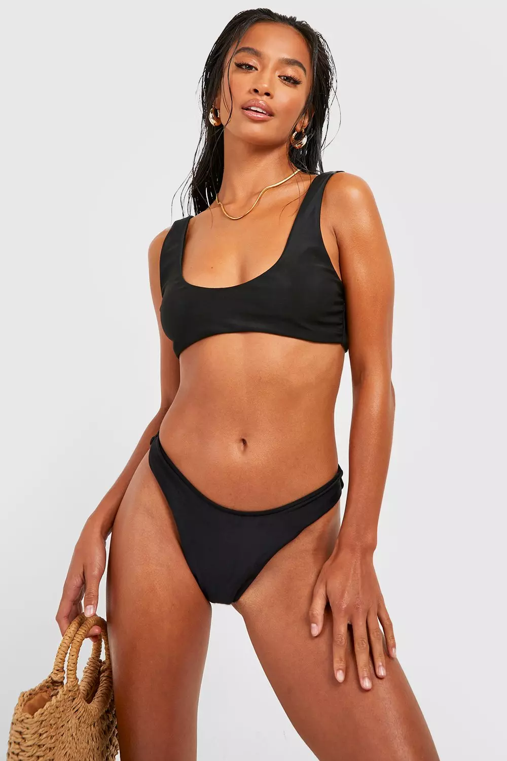 Petite Essentials Scoop Neck Bikini Top