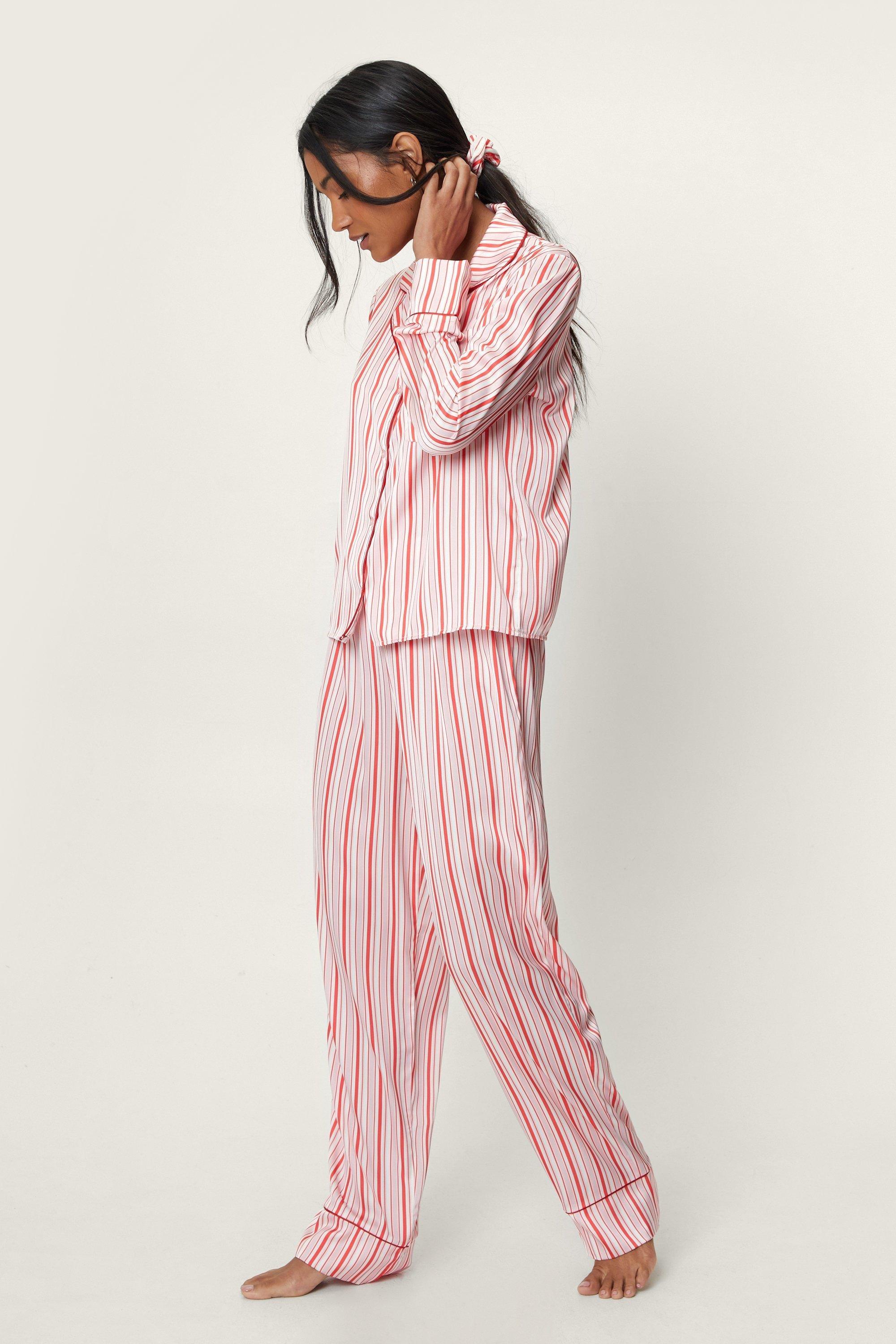 Boohoo pink stripe discount pjs