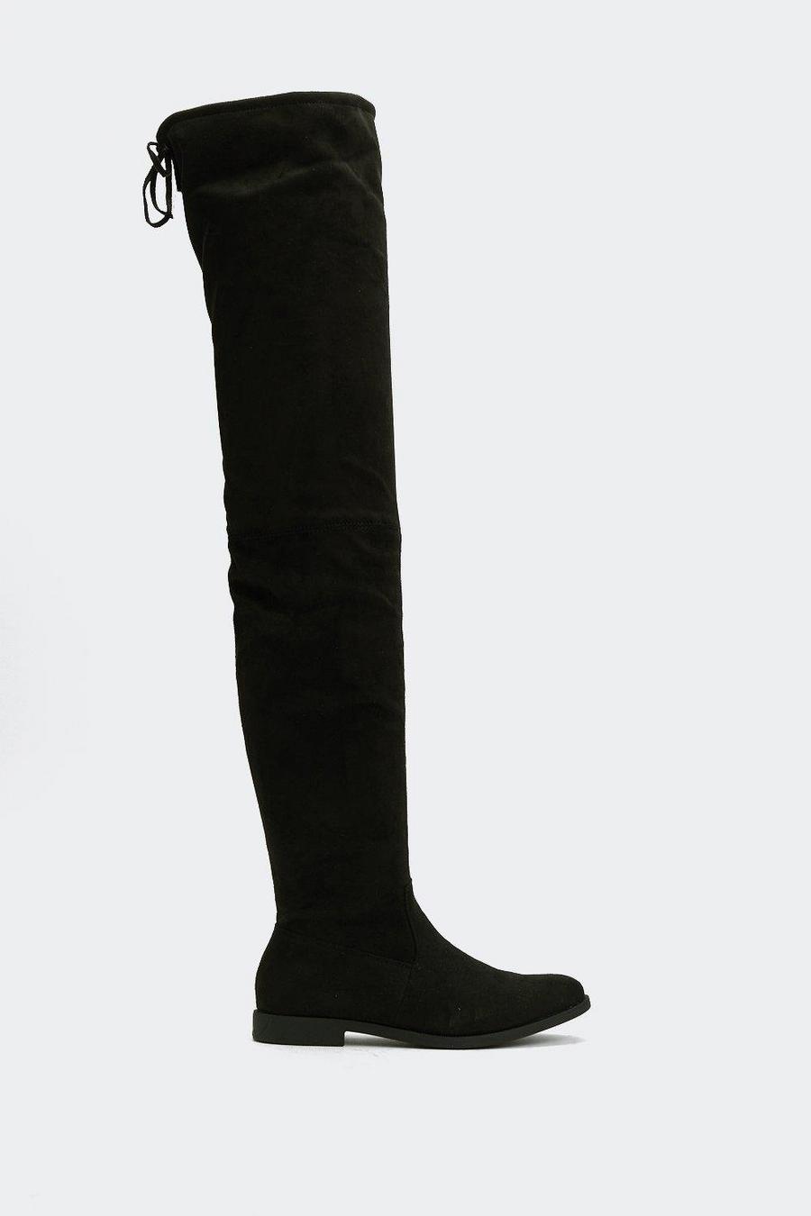 Black Give It All You've Got Thigh-high Boot