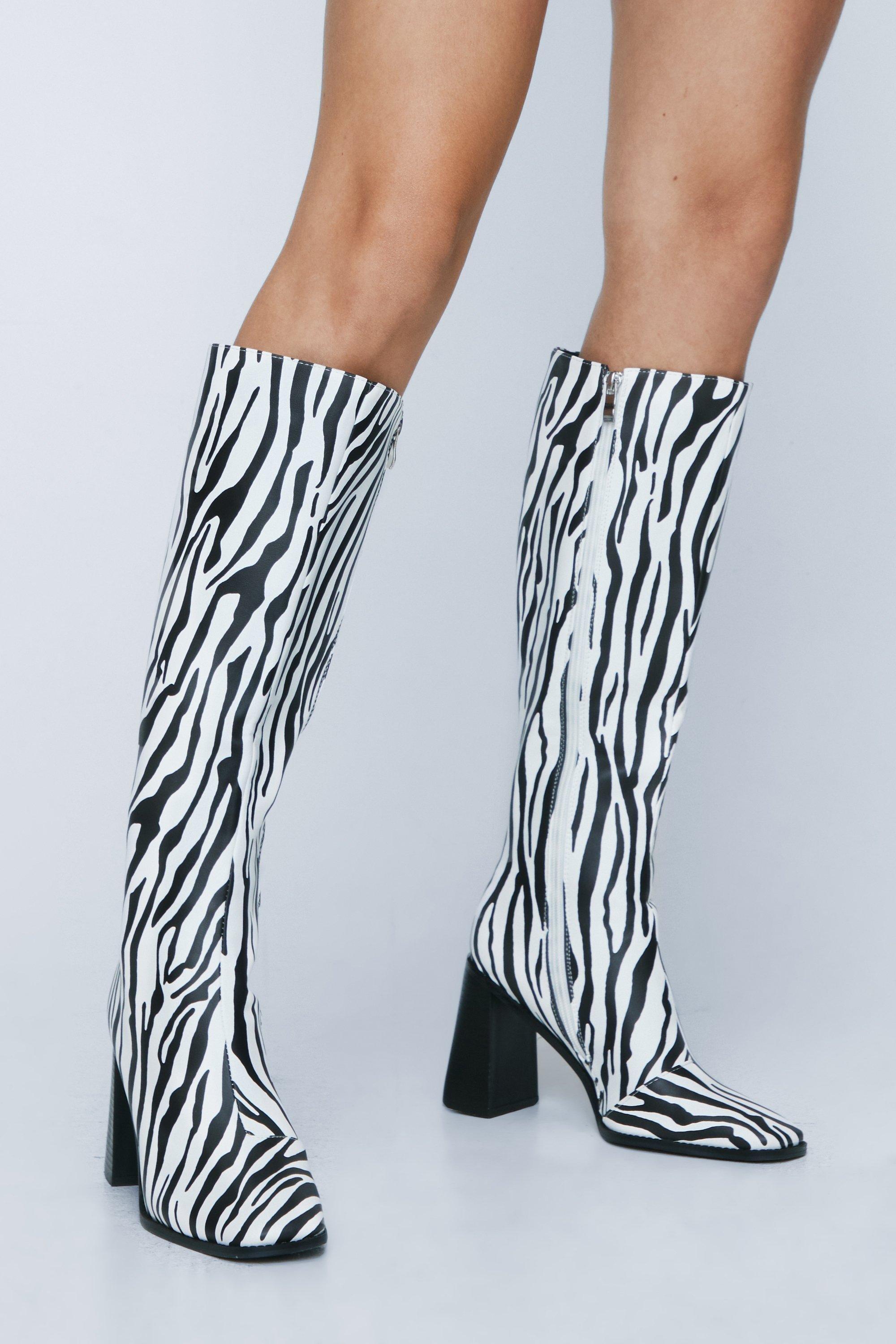 Zebra sale print boots