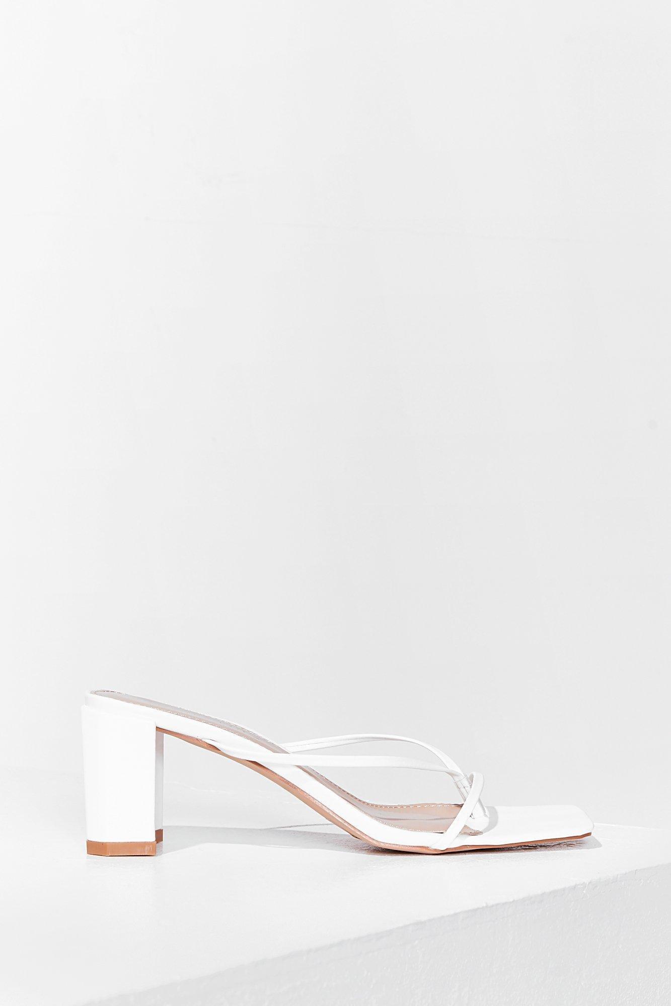 Strappy block heel online mules