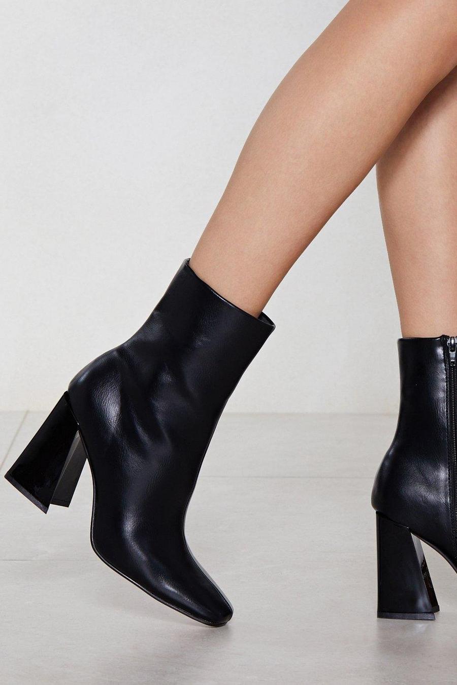 Black Flare For Dramatics Heeled Bootie