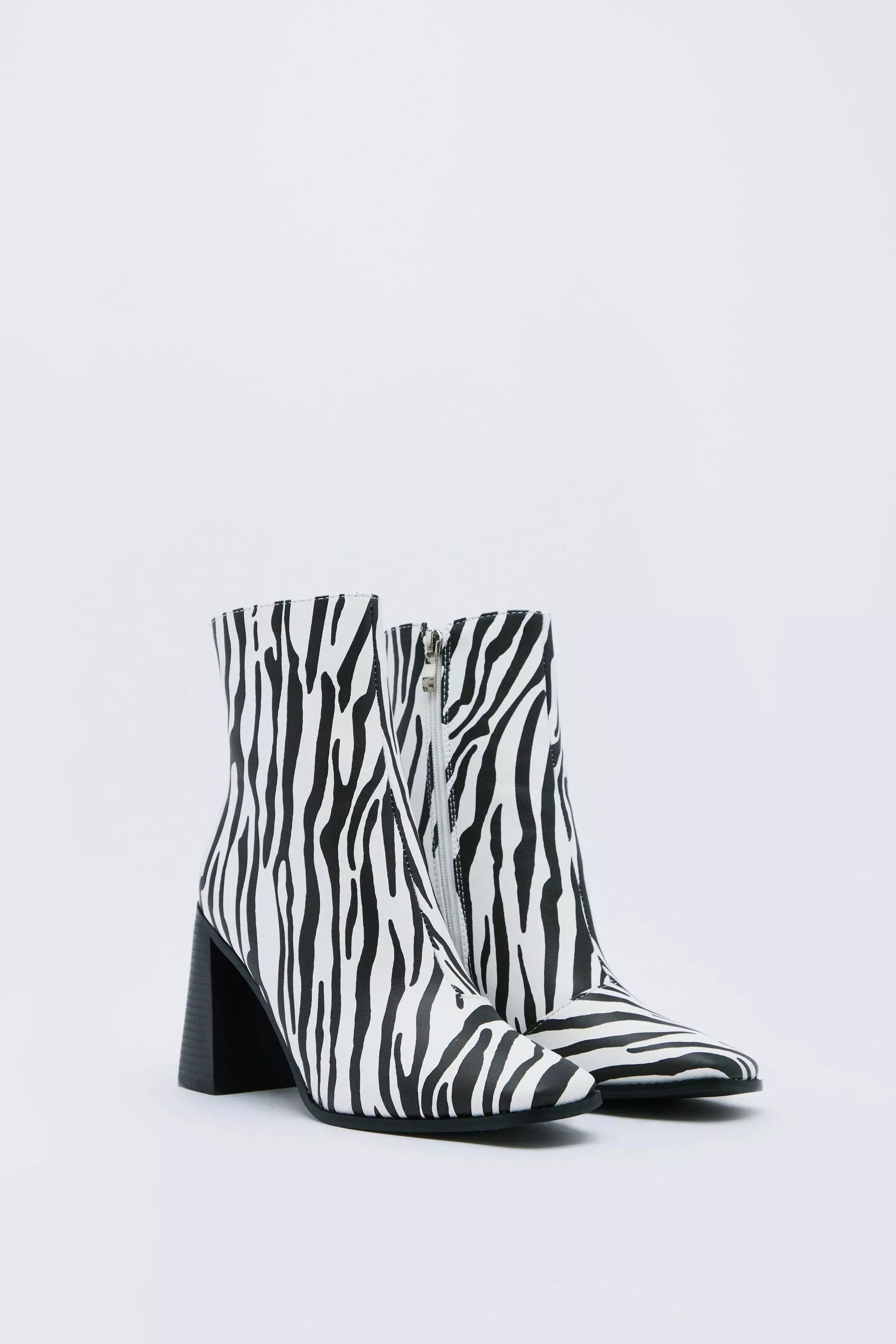 Zebra store ankle boots