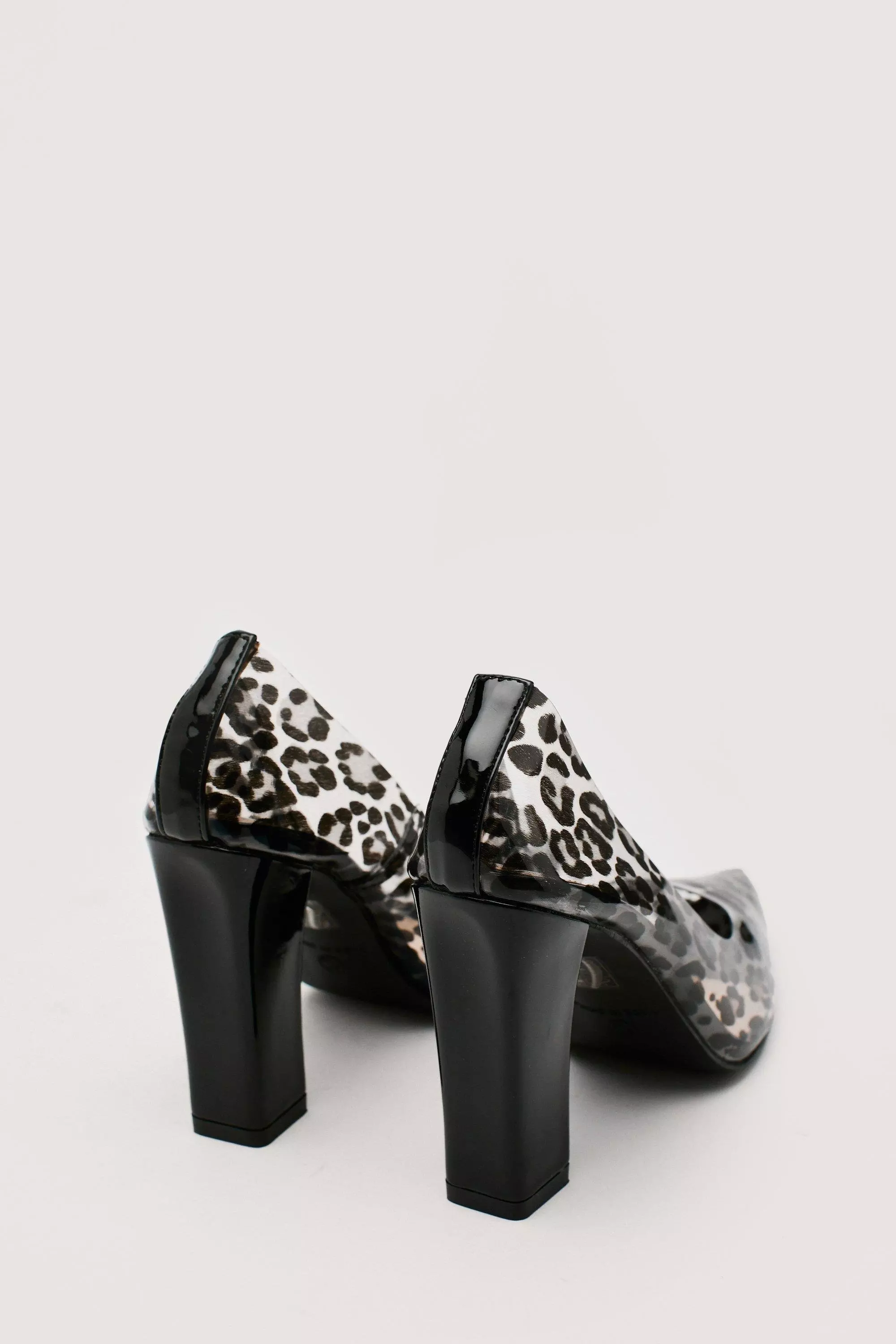 Mono Clear Pointed Block Heels alternative image