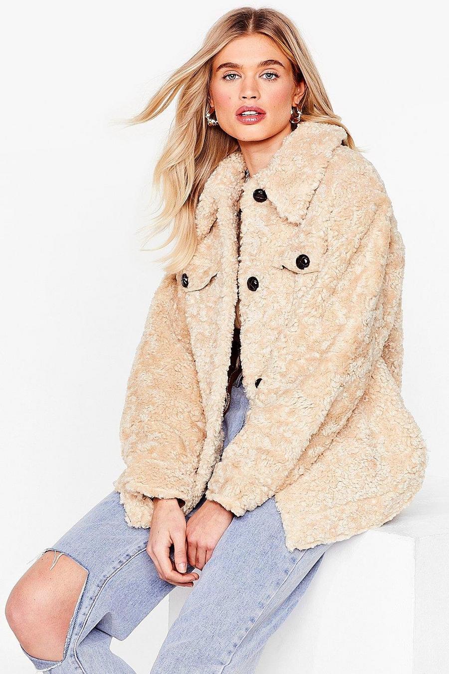 Take The Heat Faux Shearling Shirt Jacket image number 1