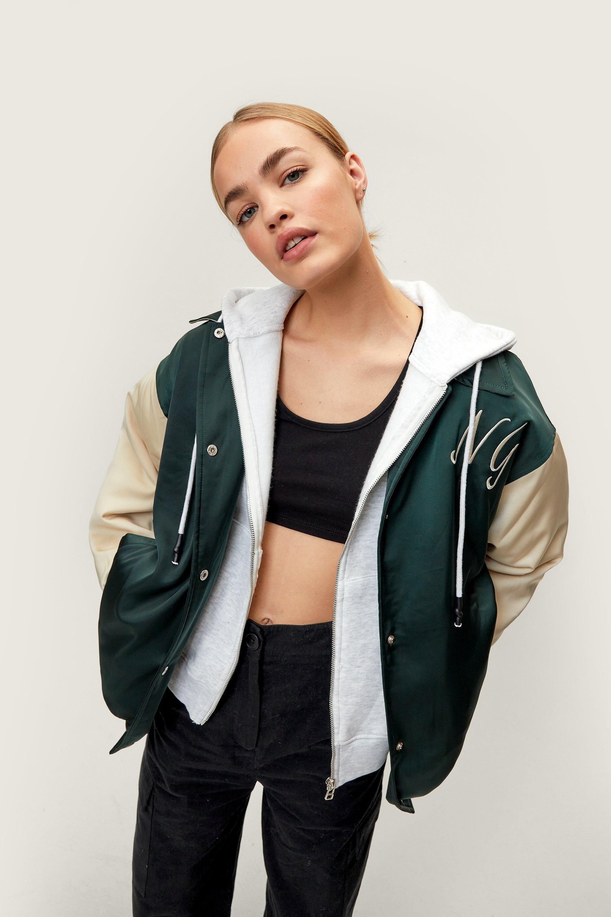 Padded hot sale varsity jacket