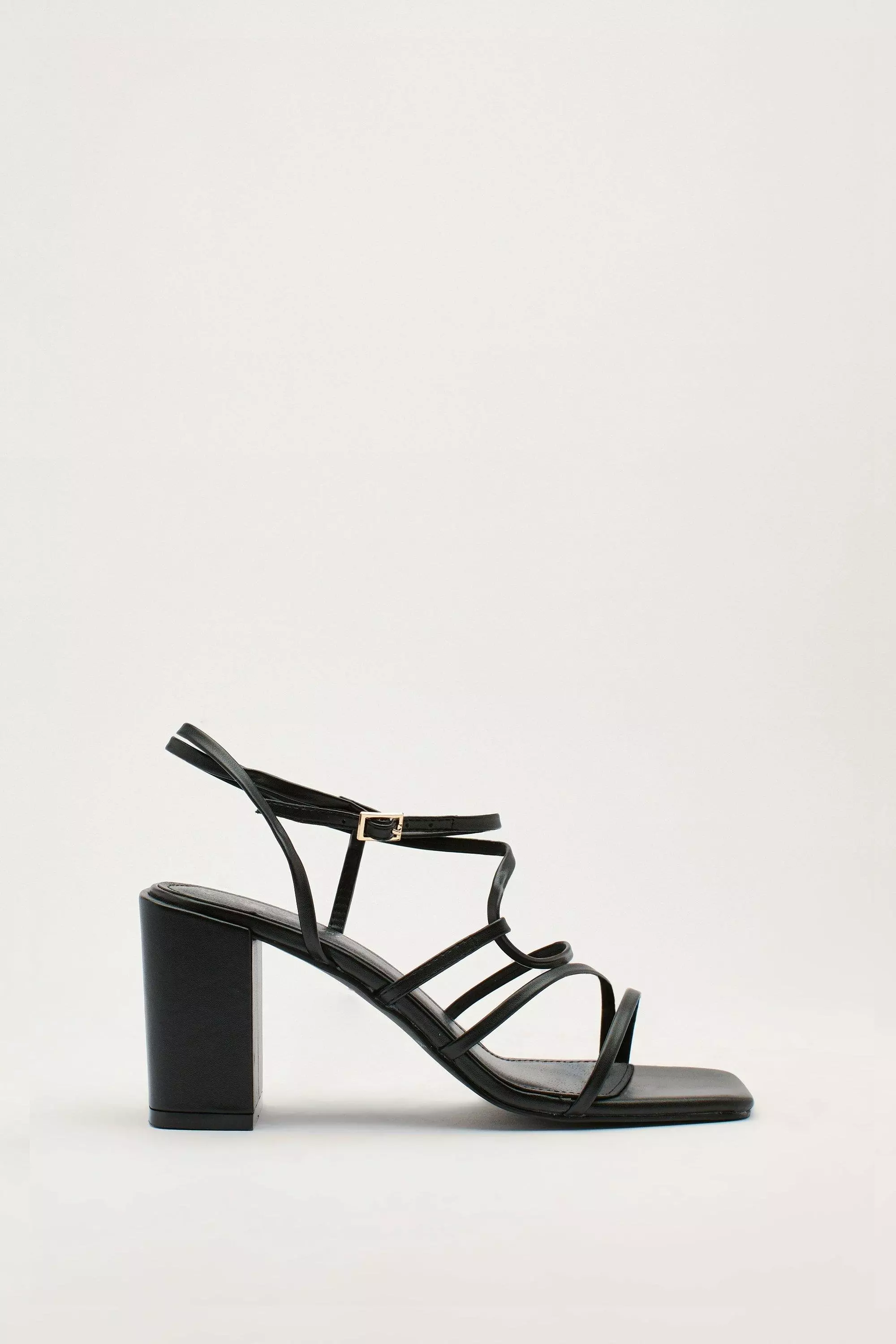 Black midi 2025 block heels