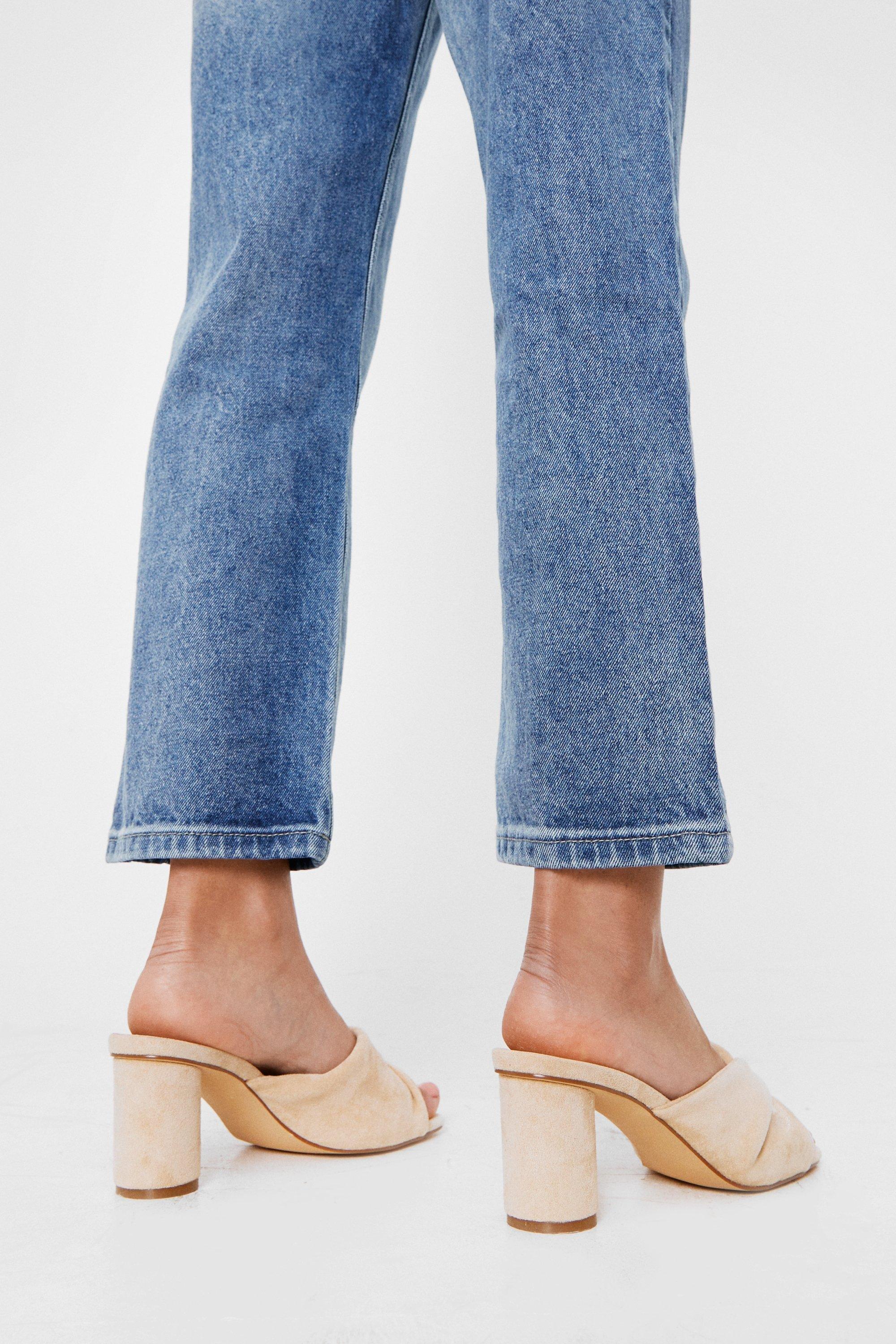 Block heel suede mules online