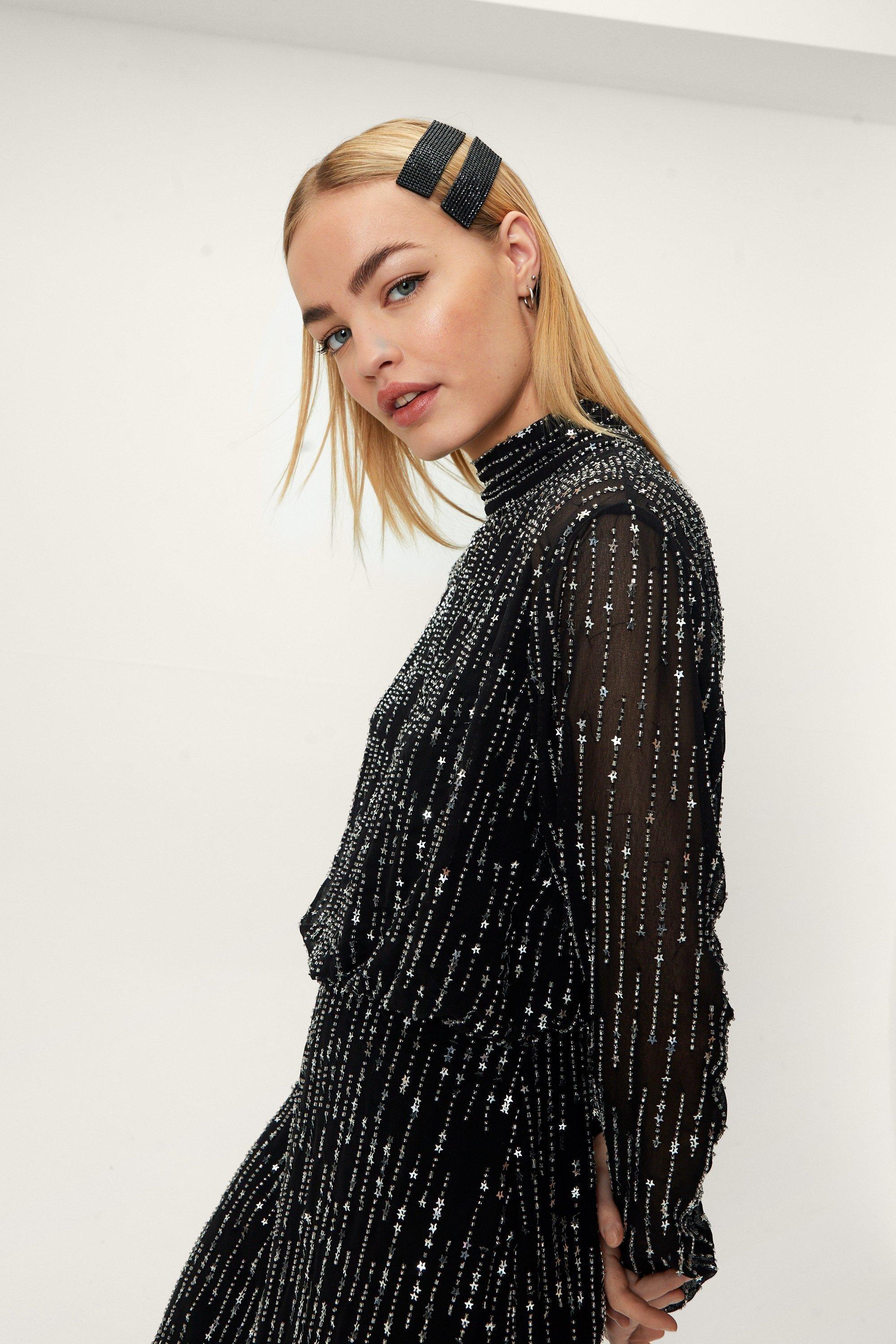 Boohoo shop beaded dress