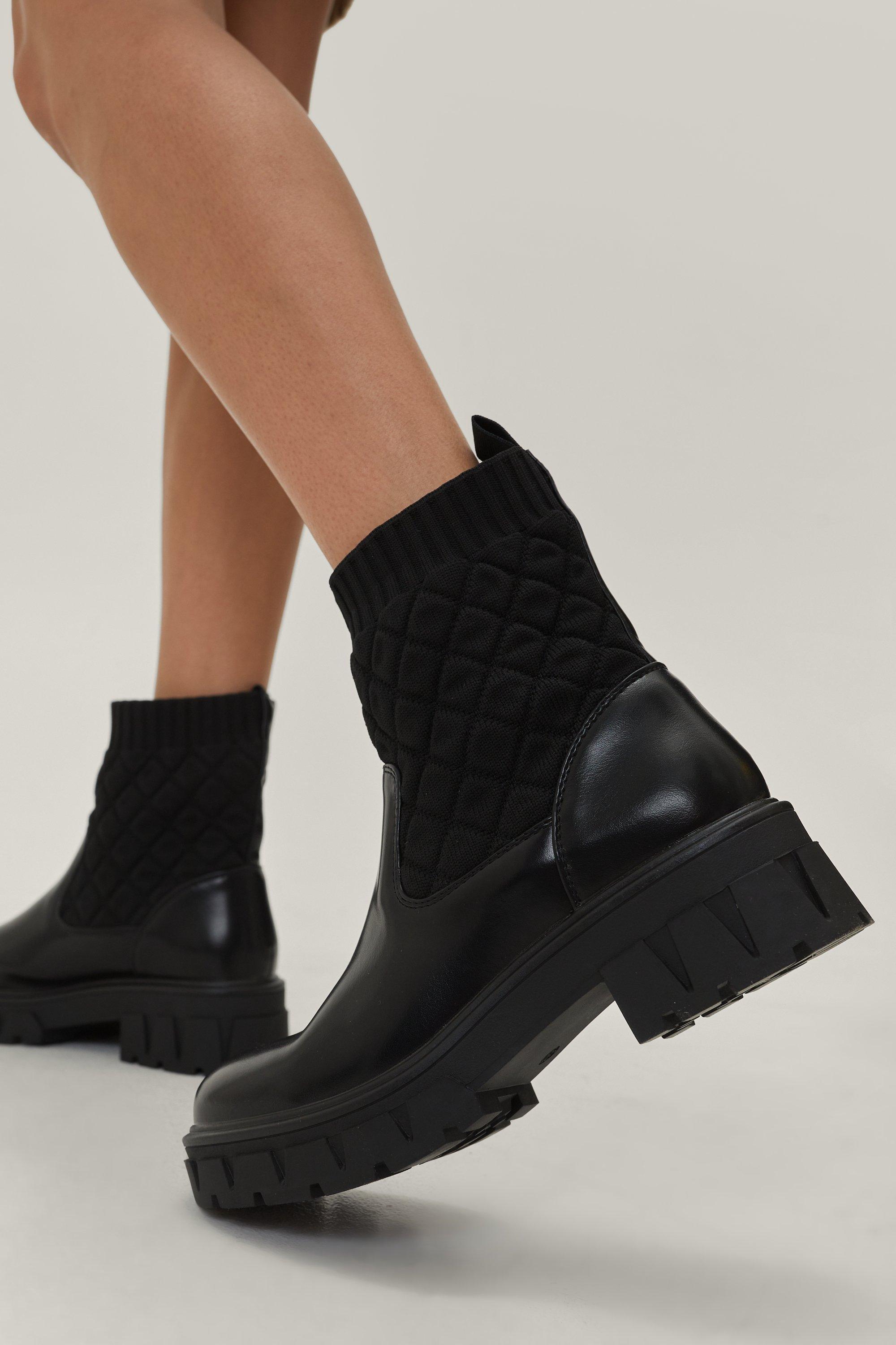 Bottines chaussettes cheap boohoo