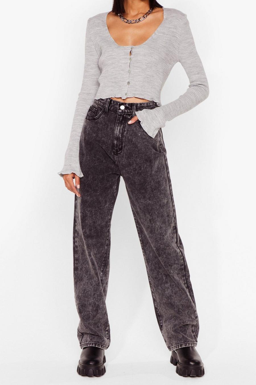 High Waisted Straight Leg Jeans image number 1