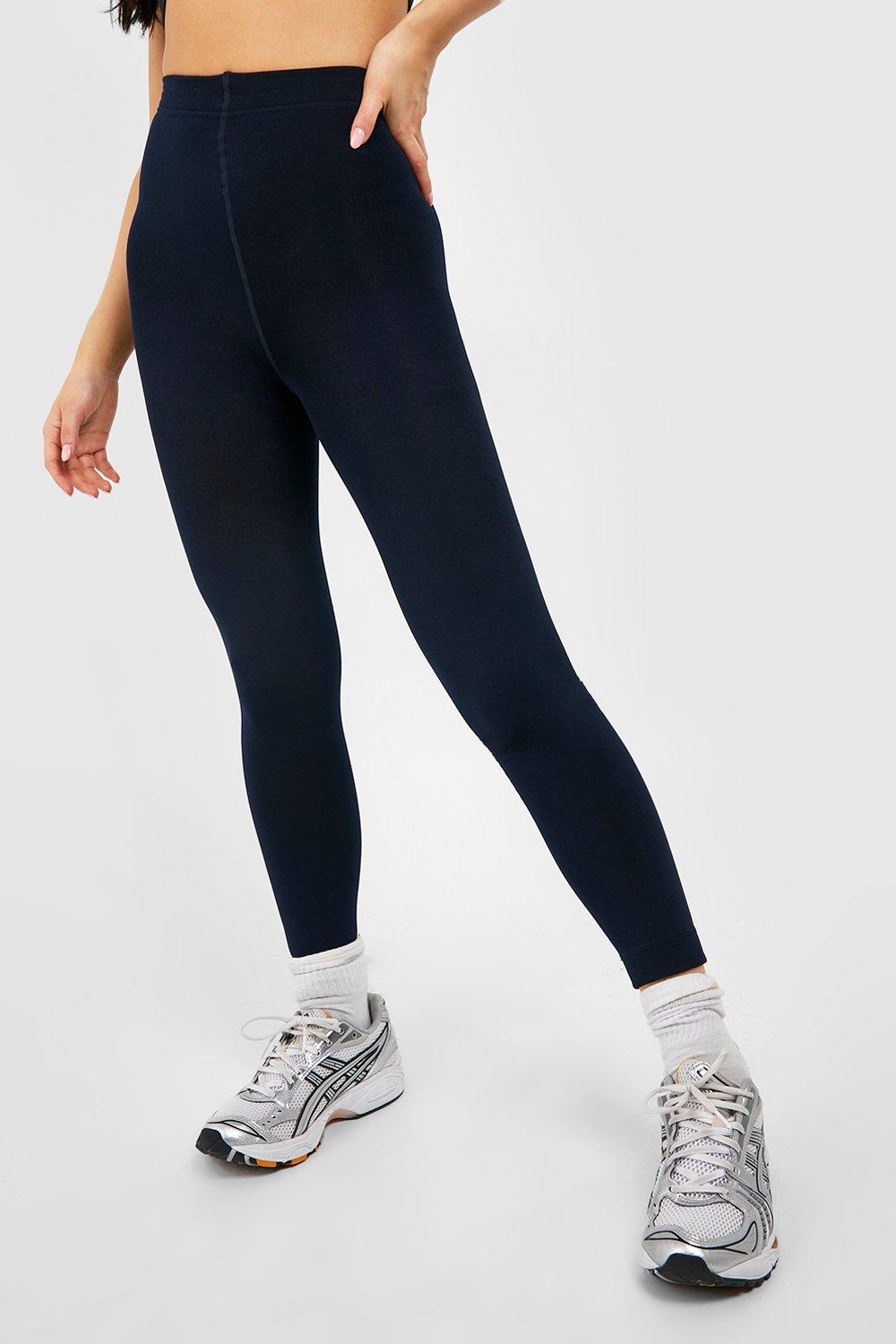 Boohoo High Waisted Fleece Lined Leggings - Black