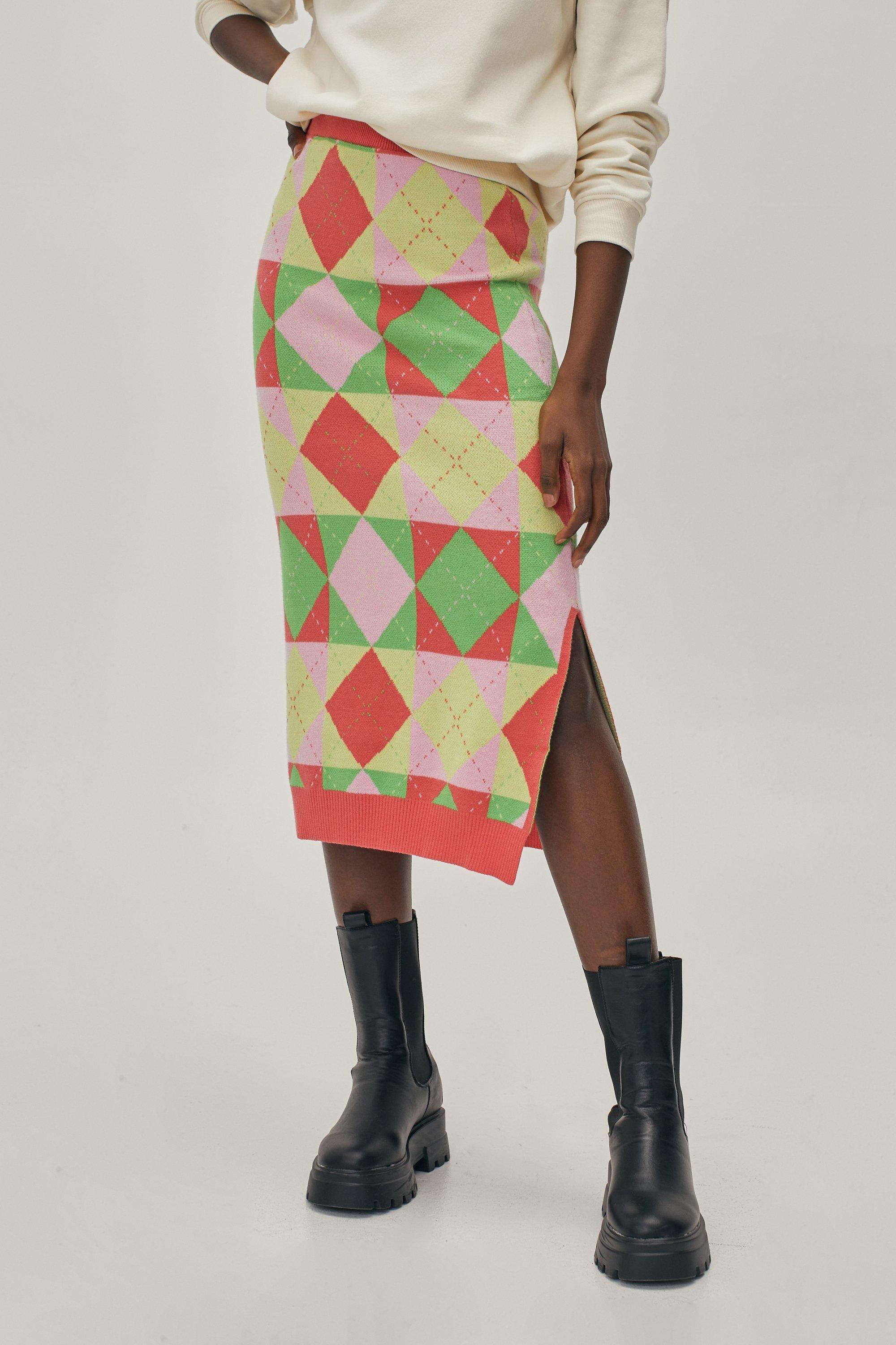 Knit on sale skirt boohoo