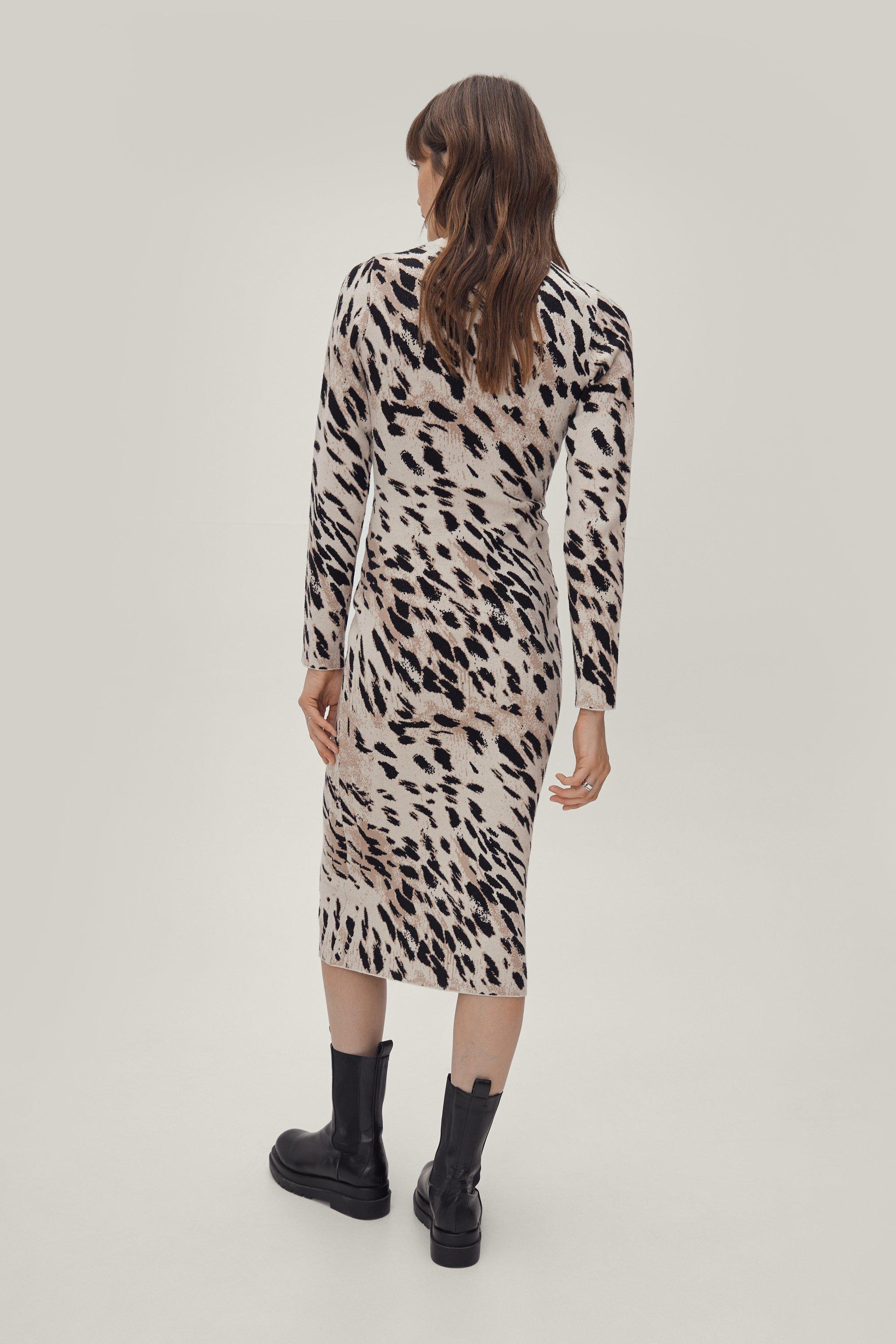 Leopard 2025 knit dress