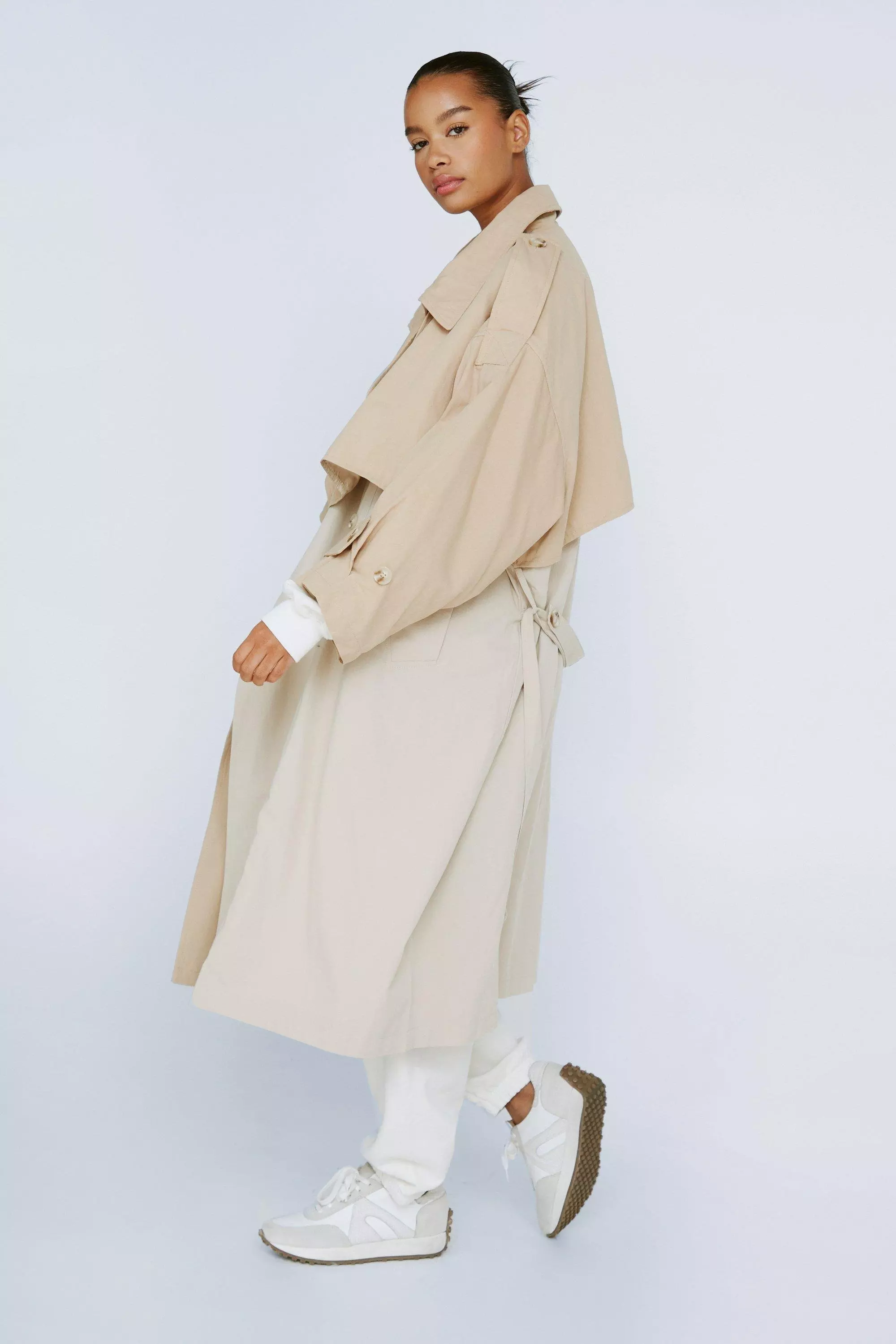 Oversized mac shop trench coat